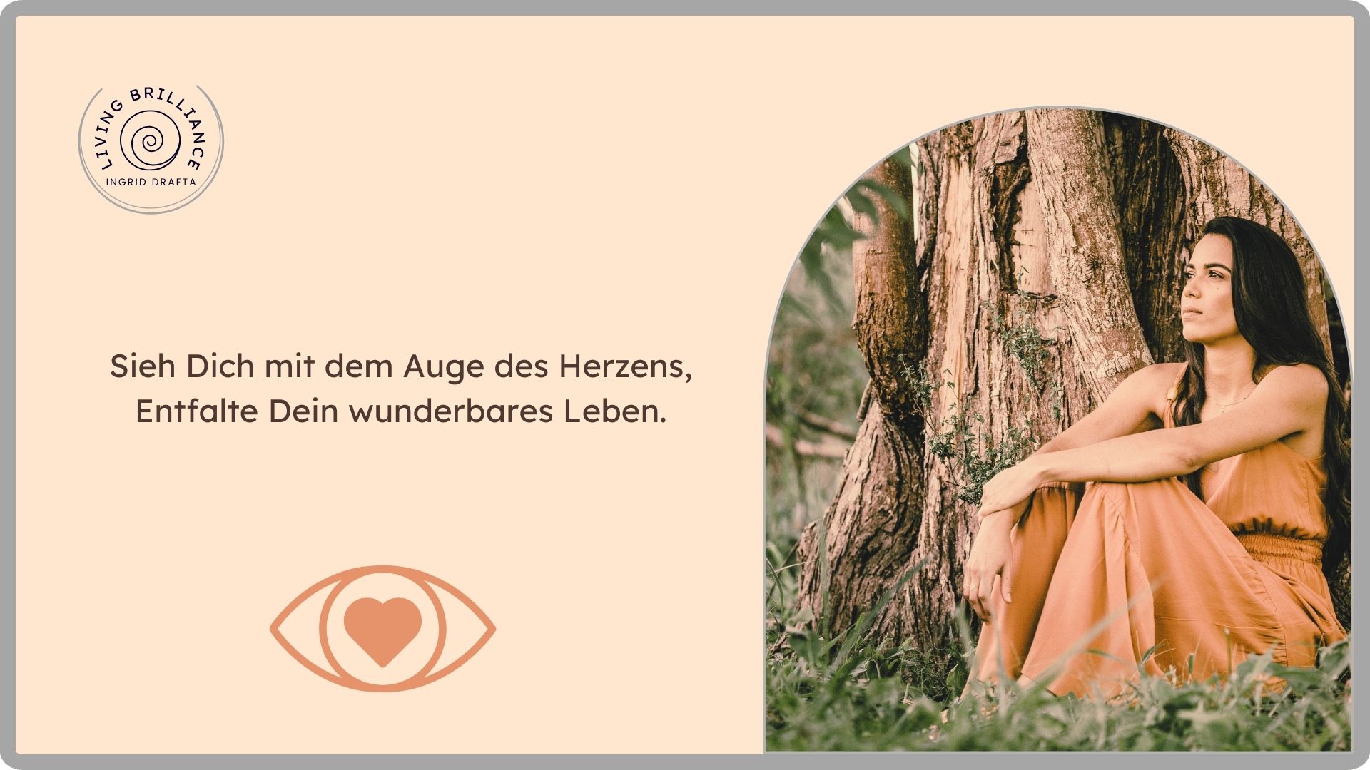 Sieh mit dem Auge des Herzens Meditatives Coaching Holding Meditation emotionale Heilung Selbstentfaltung