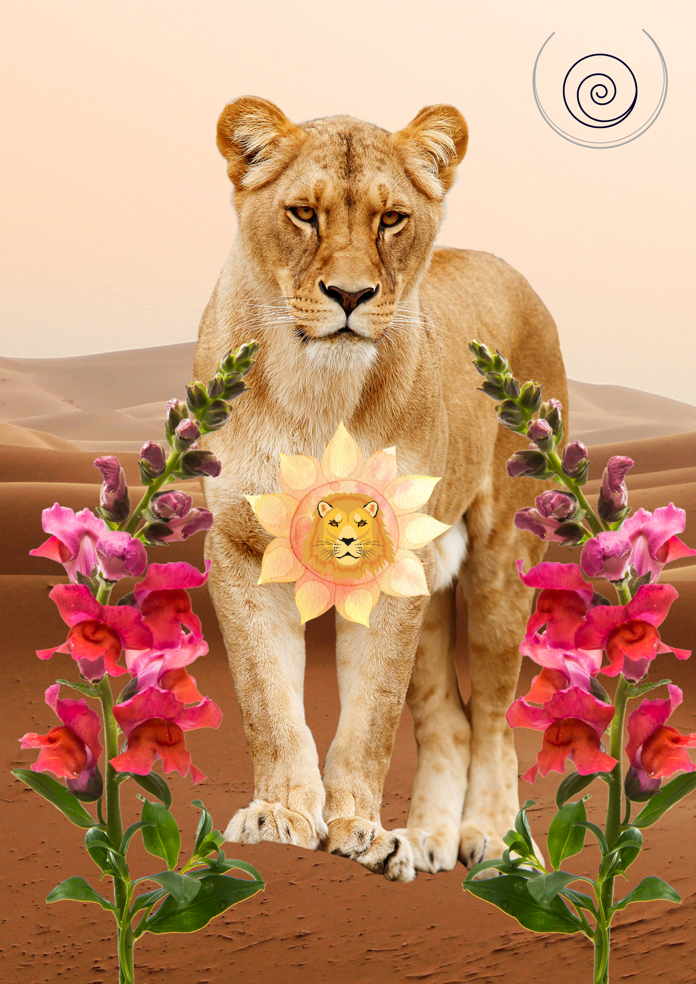 LöweBlume Löwe und Blume, Stärke und Zartheit, Verletzlichkeit, Löwenmäulchen heißt Stimme zu finden